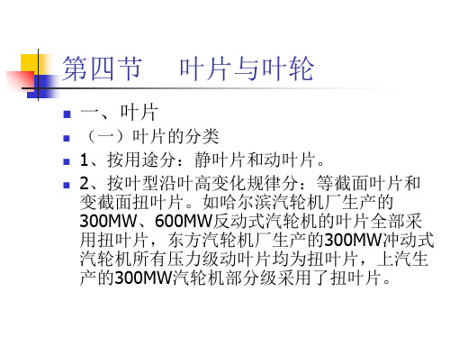 汽轮机结构 动叶片