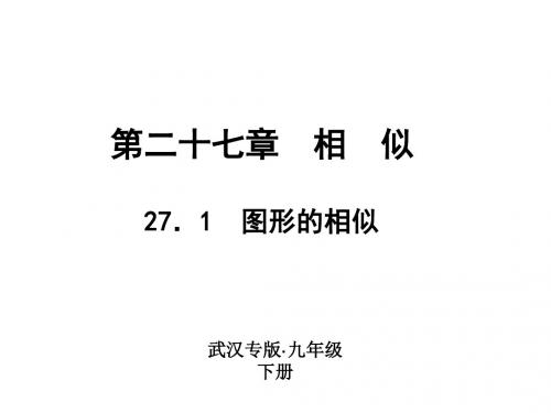 2019届人教(武汉)九年级数学下册课件：27.1 图形的相似(共12张PPT)