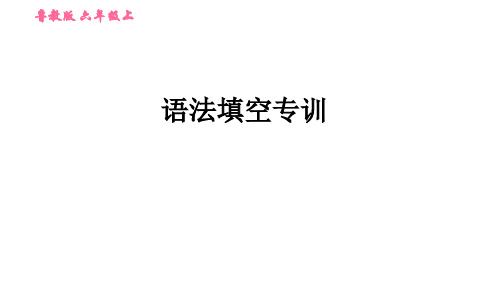 语法填空专训 习题课件 鲁教版五四学制六年级上册英语