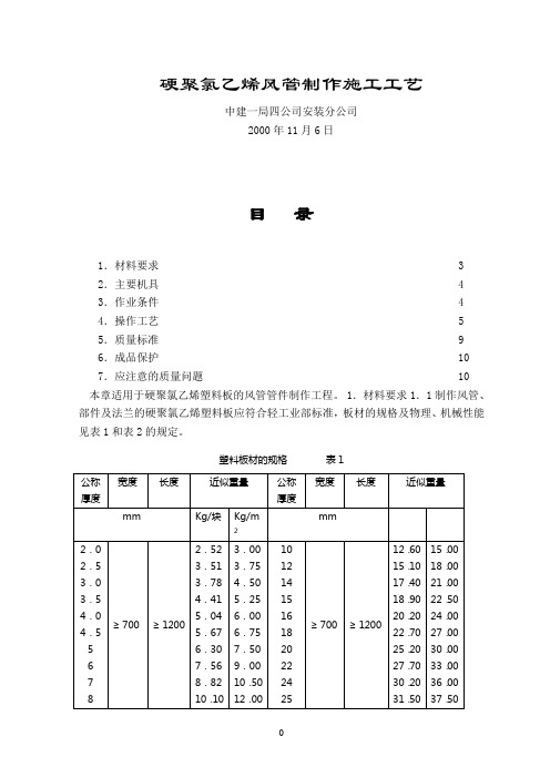 02 硬聚氯乙烯风管制作工程