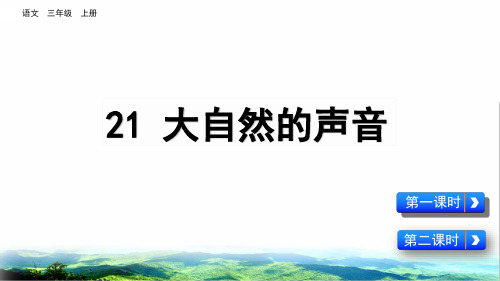 部编版三年级语文上册第七单元第21课《大自然的声音》教学课件