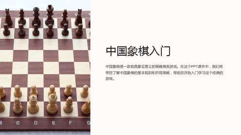 《中国象棋入门》课件