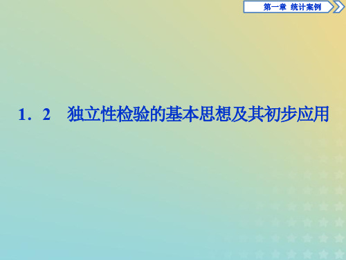 2019_2020学年高中数学第一章统计案例1.2独立性检验的基本思想及其初步应用课件新人教A版选修1_2