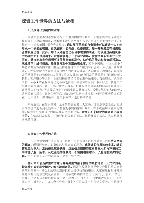 [精选]探索工作世界的方法与途径资料