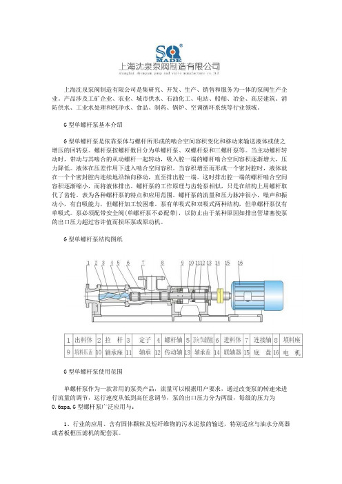 G型单螺杆泵的结构图纸