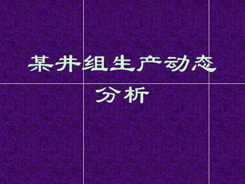 采油PPT课件：某井组生产动态分析