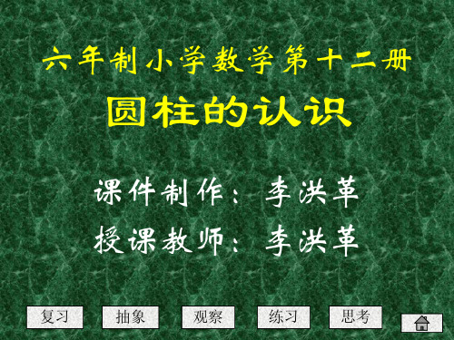 人教版小学六年级数学圆柱体的认识1