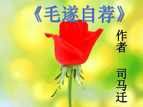 !!毛遂自荐解析
