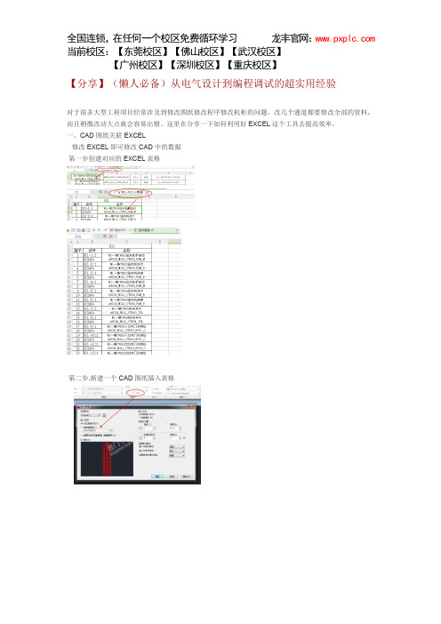 【分享】(懒人必备)从电气设计到编程调试的超实用经验