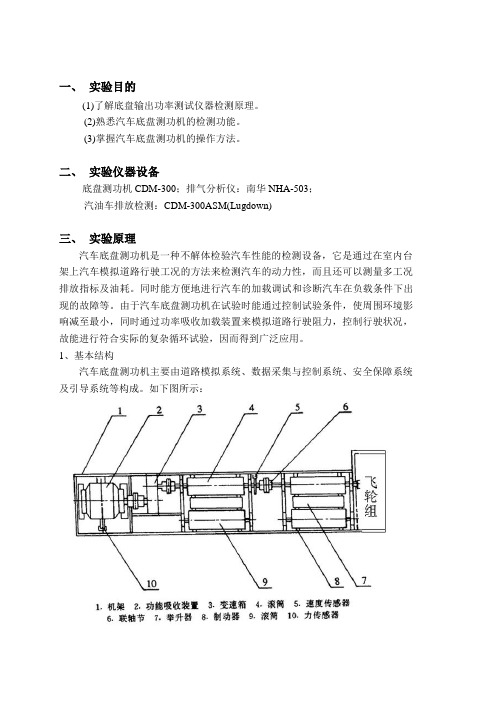 车辆底盘测功报告