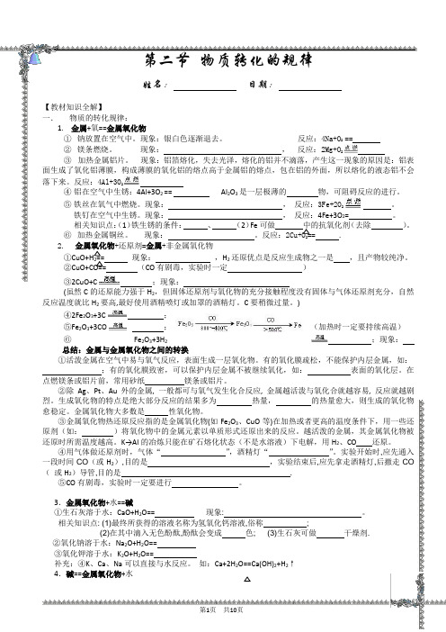 9.2.2物质转化的规律