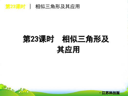 中考数学复习方案 第23课时 相似三角形及其应用课件 苏科