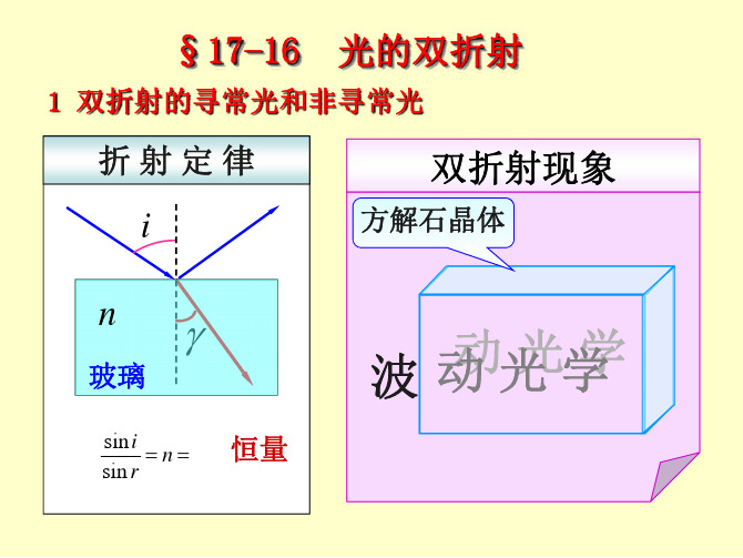 大学物理：17-16 光的双折射