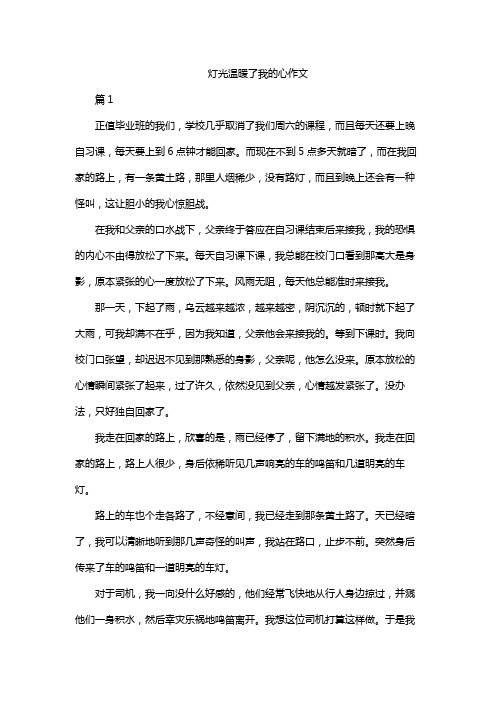 灯光温暖了我的心作文