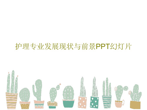 护理专业发展现状与前景PPT幻灯片29页PPT