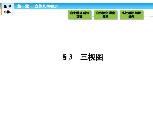 (北师大)高中数学必修2课件：1.3三视图