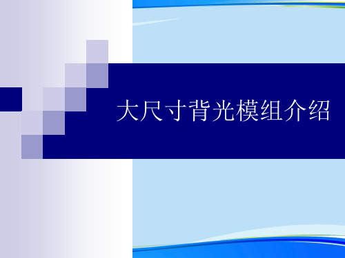 大尺寸背光模组介绍.完整版PPT资料