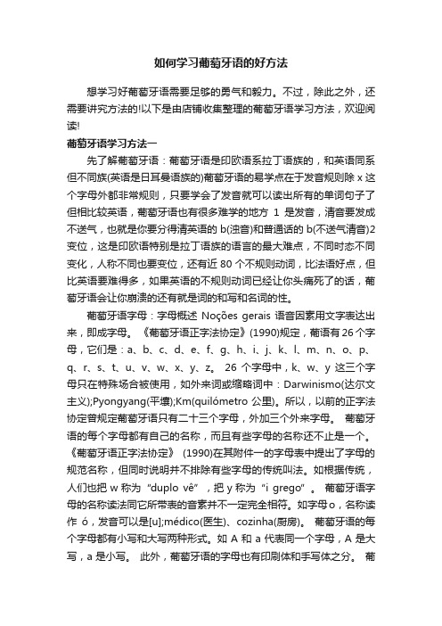 如何学习葡萄牙语的好方法