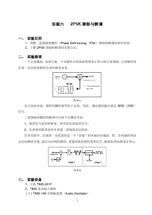 实验六PSK调制与解调