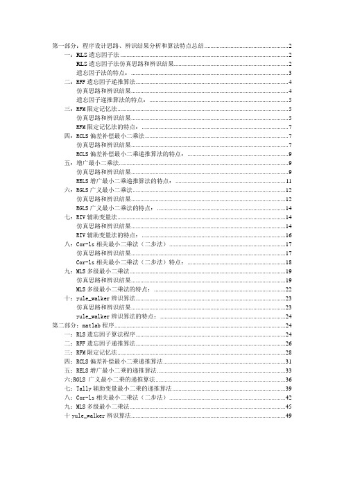 多种最小二乘算法分析+算法特点总结