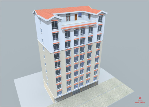 20x11米 十层自建酒店宾馆设计图方案图平面户型布局图自住层复式楼格局户型