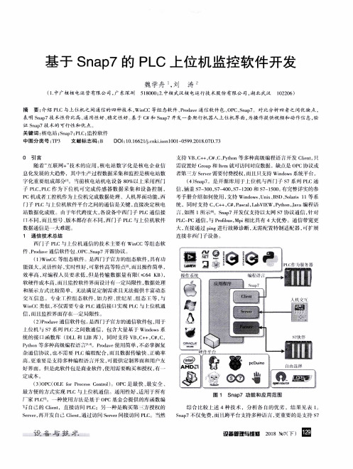 基于Snap7的PLC上位机监控软件开发