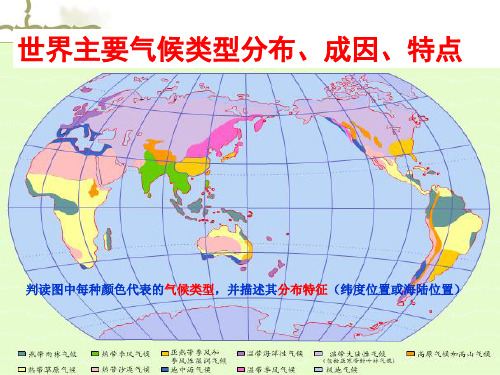 世界气候类型分布、特征