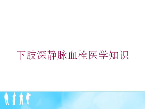 下肢深静脉血栓医学知识培训课件