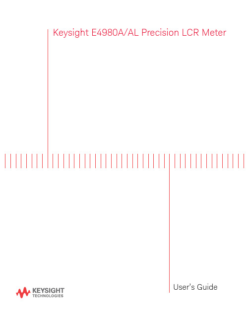 Keysight E4980A AL Precision LCR Meter 用户指南说明书