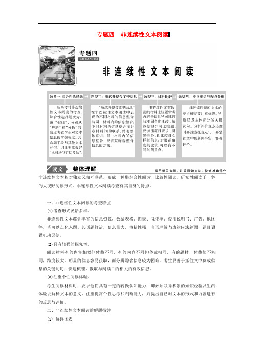 2019年高考语文高分技巧二轮复习专题：四非连续性文本阅读讲义(含解析)