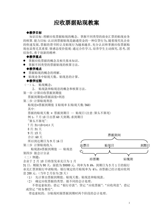 应收票据贴现-教案