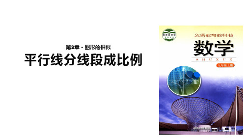 湘教版九年级上册数学3.2《平行线分线段成比例》【 课件】 (共26张PPT)