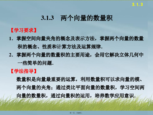 高中数学 3.1.3两个向量的数量积配套课件 新人教B版选修21 