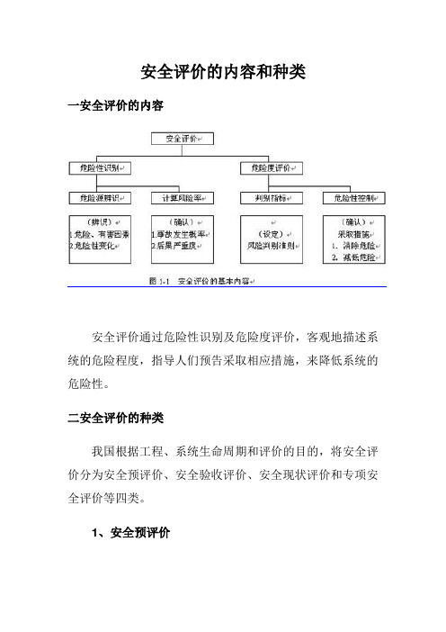 安全评价的内容和