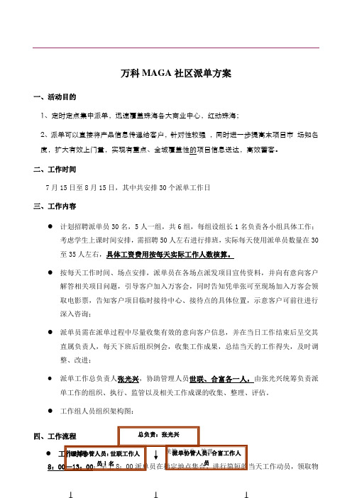 万科社区派单方案