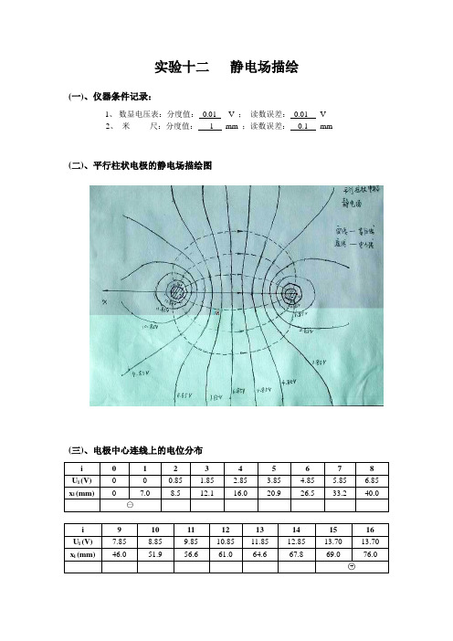 物理实验数据处理示范—静电场描绘示范doc