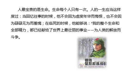 部编版八年级语文下册 名著导读 《钢铁是怎样炼成的》:摘抄和做笔记 课件22张