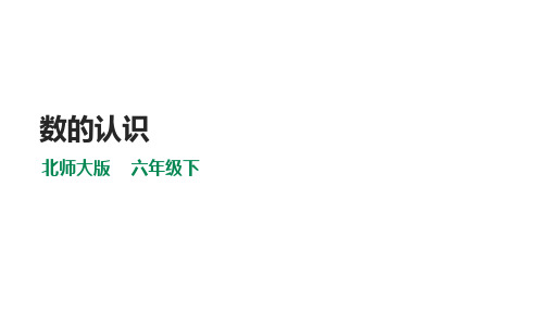 北师大版六年级下册数学总复习第一课时数的认识课件