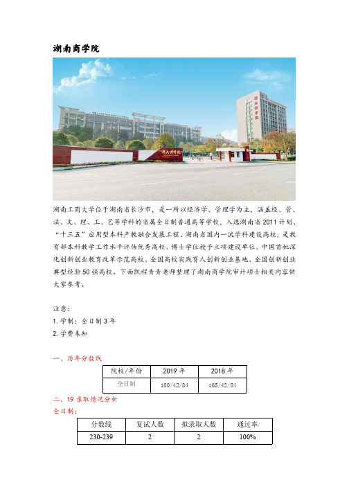 湖南地区审计硕士(MAud)院校分析—湖南商学院