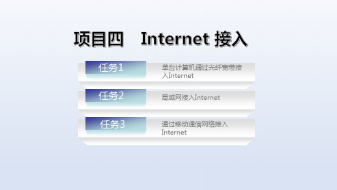 电子课件-《计算机网络基础与应用(第二版)》-A06-3984 项目四 Internet 接入