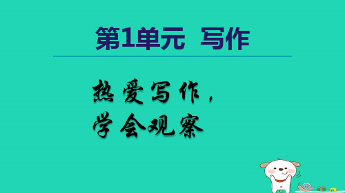 2024七年级语文上册第1单元写作学会观察课件新人教版