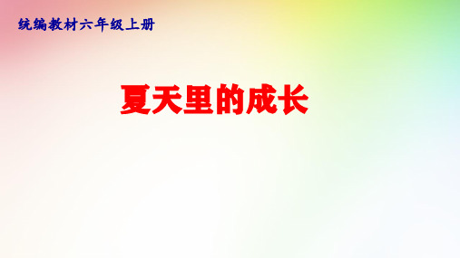 部编版六年级语文上册16《夏天里的成长》课件(共22张PPT)