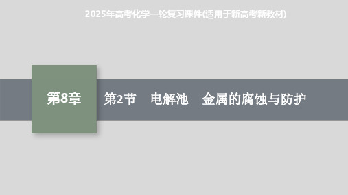 2025年高考化学一轮复习课件(适用于新高考新教材) 第2节 电解池 金属的腐蚀与防护