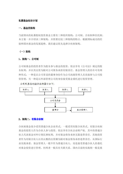 私募基金公司架构