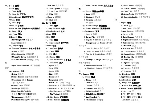 PS-AI中英文对照(打印版)