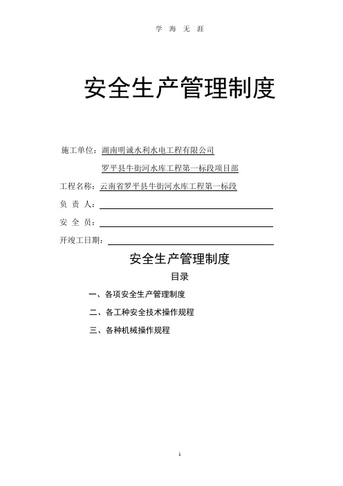 (2020年整理)水利工程安全台账.doc