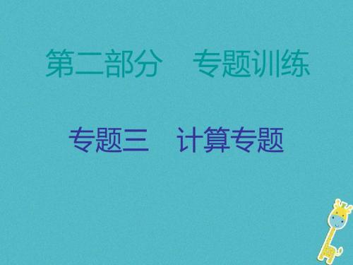 广东省2018届中考物理总复习第二部分专题训练专题三计算专题内文部分课件