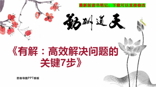 《有解：高效解决问题的关键7步》读书笔记PPT模板思维导图下载全文