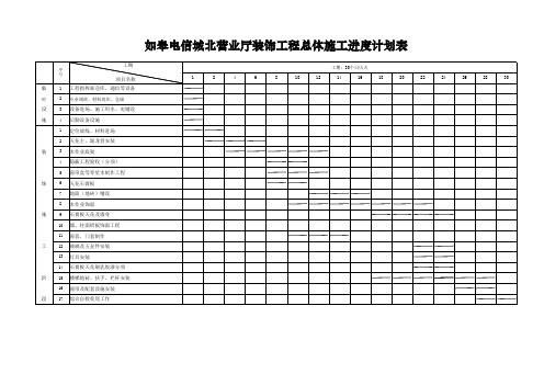 工程进度计划表45天