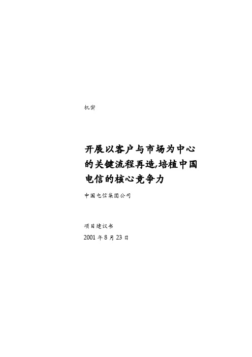 麦肯锡-中国电信流程再造项目建议书